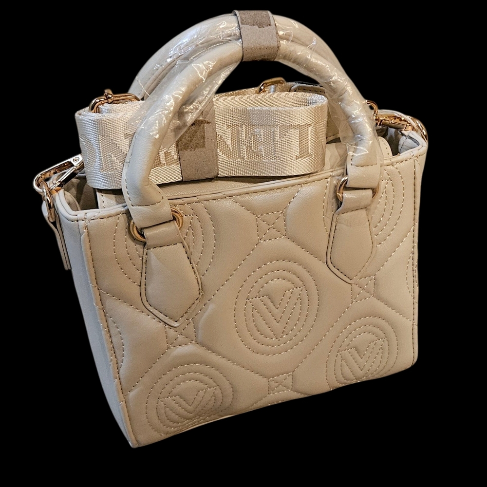 Valentino Orlandi Cream Quilted Handbag